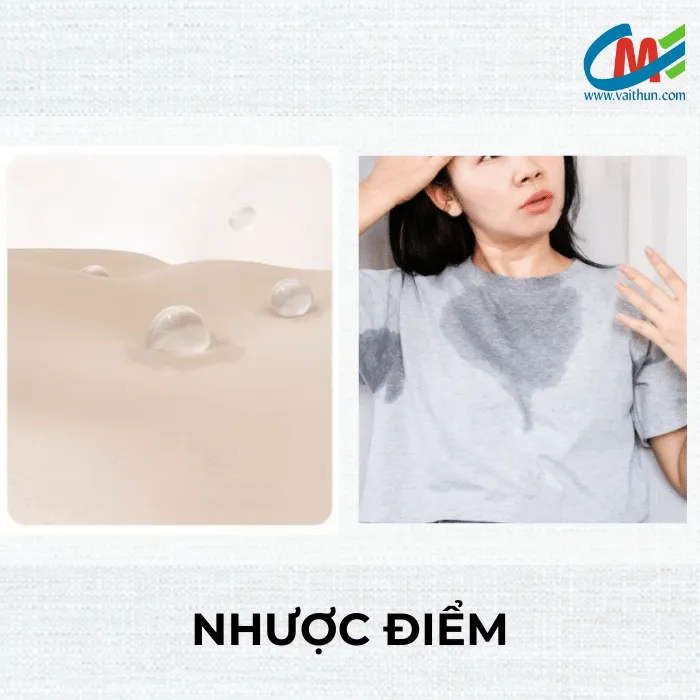 Nhược điểm vải cá sấu poly