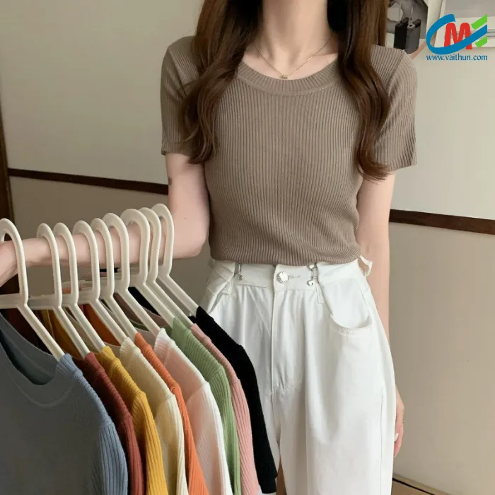 Ứng dụng của vải Rib 7x3 TC Spandex trong may mặc