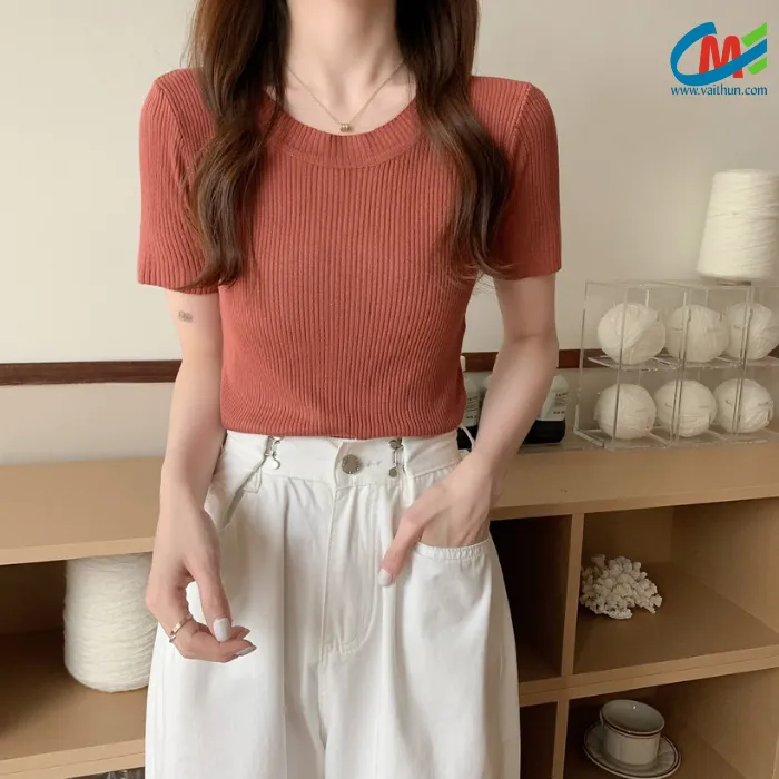 Ứng dụng của vải Rib 7x3 TC Spandex trong may mặc