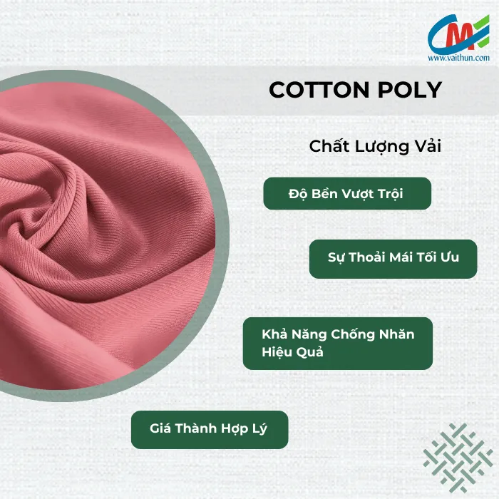 Đặc điểm vải cotton poly