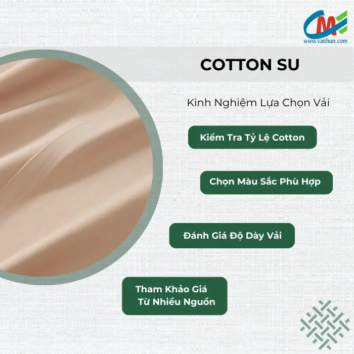 Kinh nghiệm lựa chọn vải cotton su