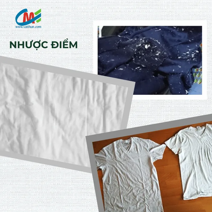 Nhược điểm vải cotton su