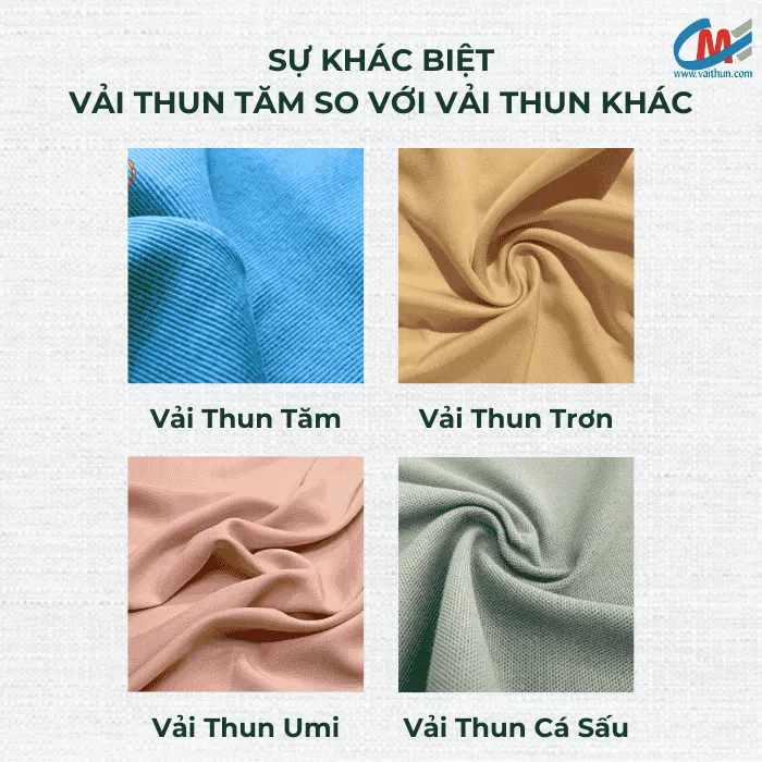 Sự khác biệt giữa vải thun tăm so với vải thun khác