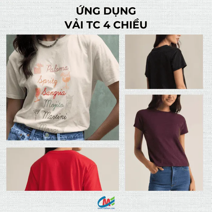 Ứng dụng vải TC 4 chiều