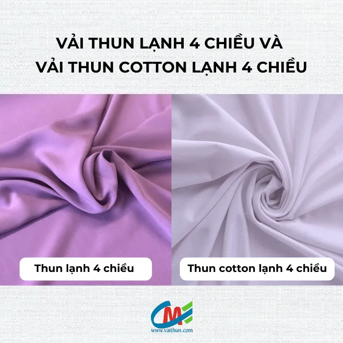 Vải thun lạnh 4 chiều và vải thun cotton lạnh 4 chiều