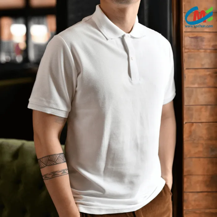 Phối áo bo cổ polo đồng màu