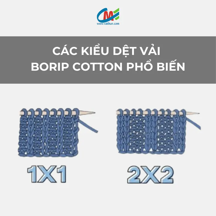 Các kiểu dệt vải borip cotton phổ biến