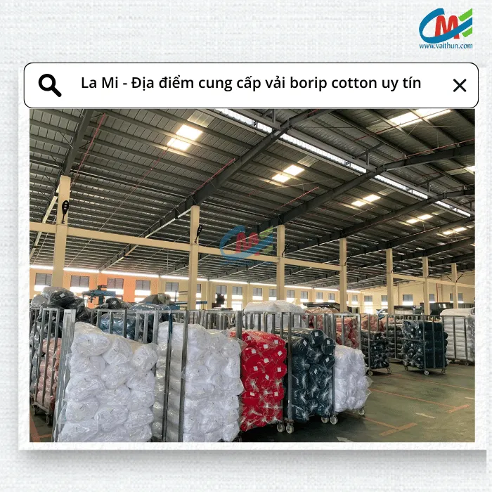 La Mi - Địa điểm cung cấp vải borip cotton uy tín
